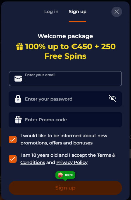 NineCasino - How to register?